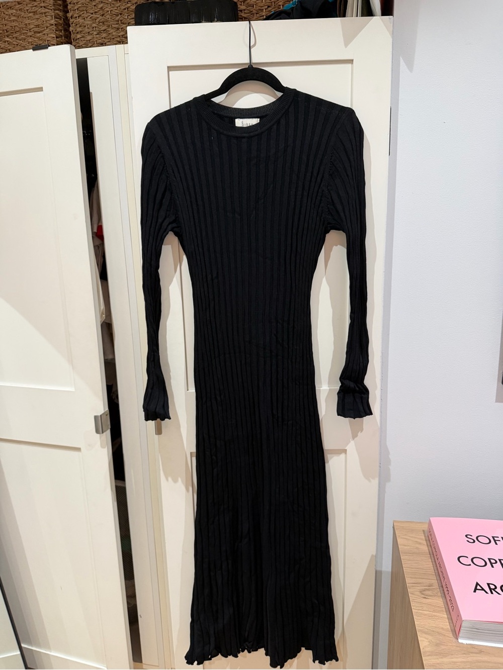 DISSH ADA BLACK LONG SLEEVE MIDI DRESS - M / BLACK